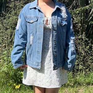 Love Tree Blue Jean Jacket